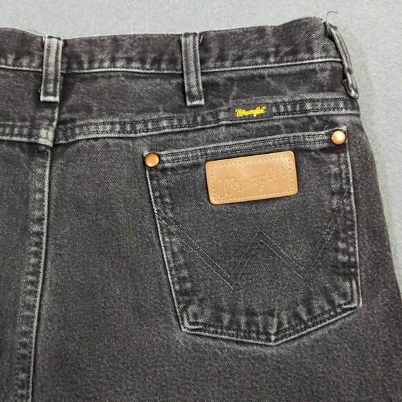 Wrangler Jeans Men's 36x32 Fits 35x30 Black 936WBK Cowboy Cut Slim Fit Western - Picture 1 of 11